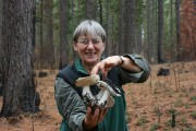 Else Vellinga holding mushrooms